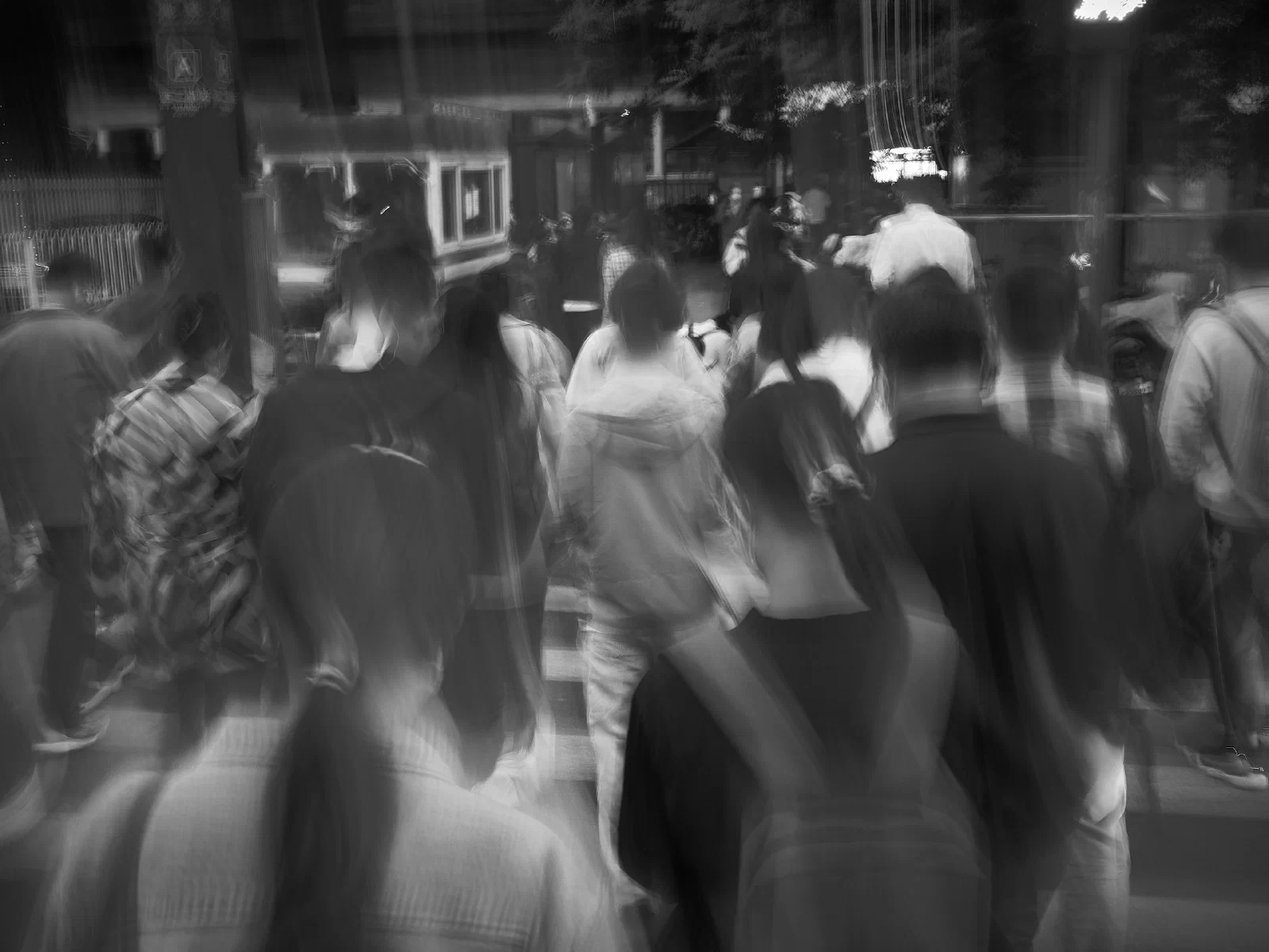 Figures blurred by movement