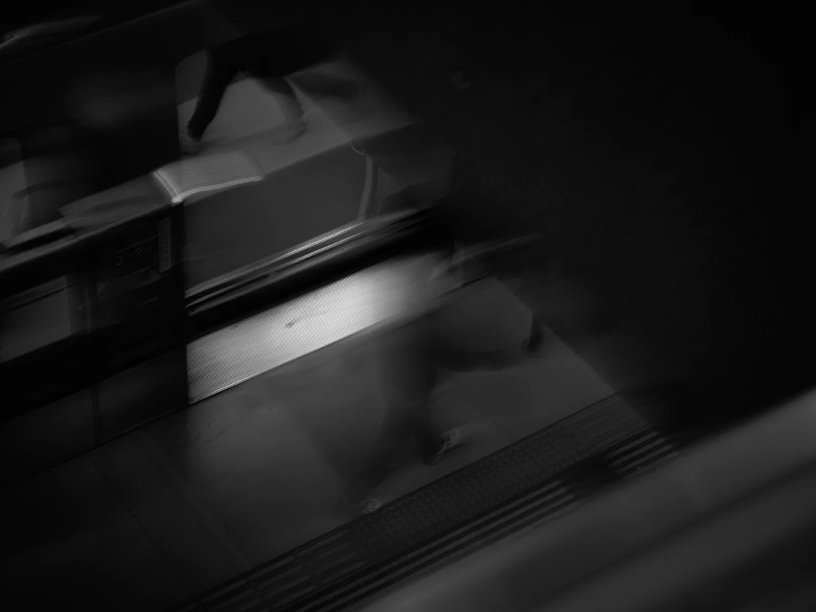 Figures blurred by movement