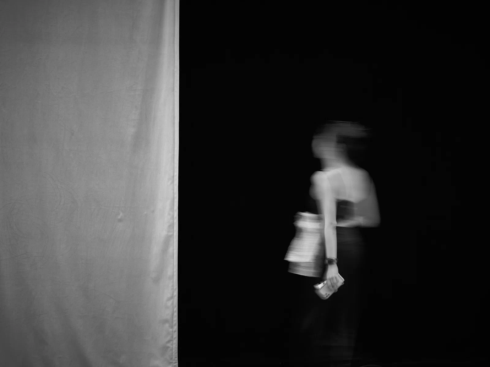 Figures blurred by movement