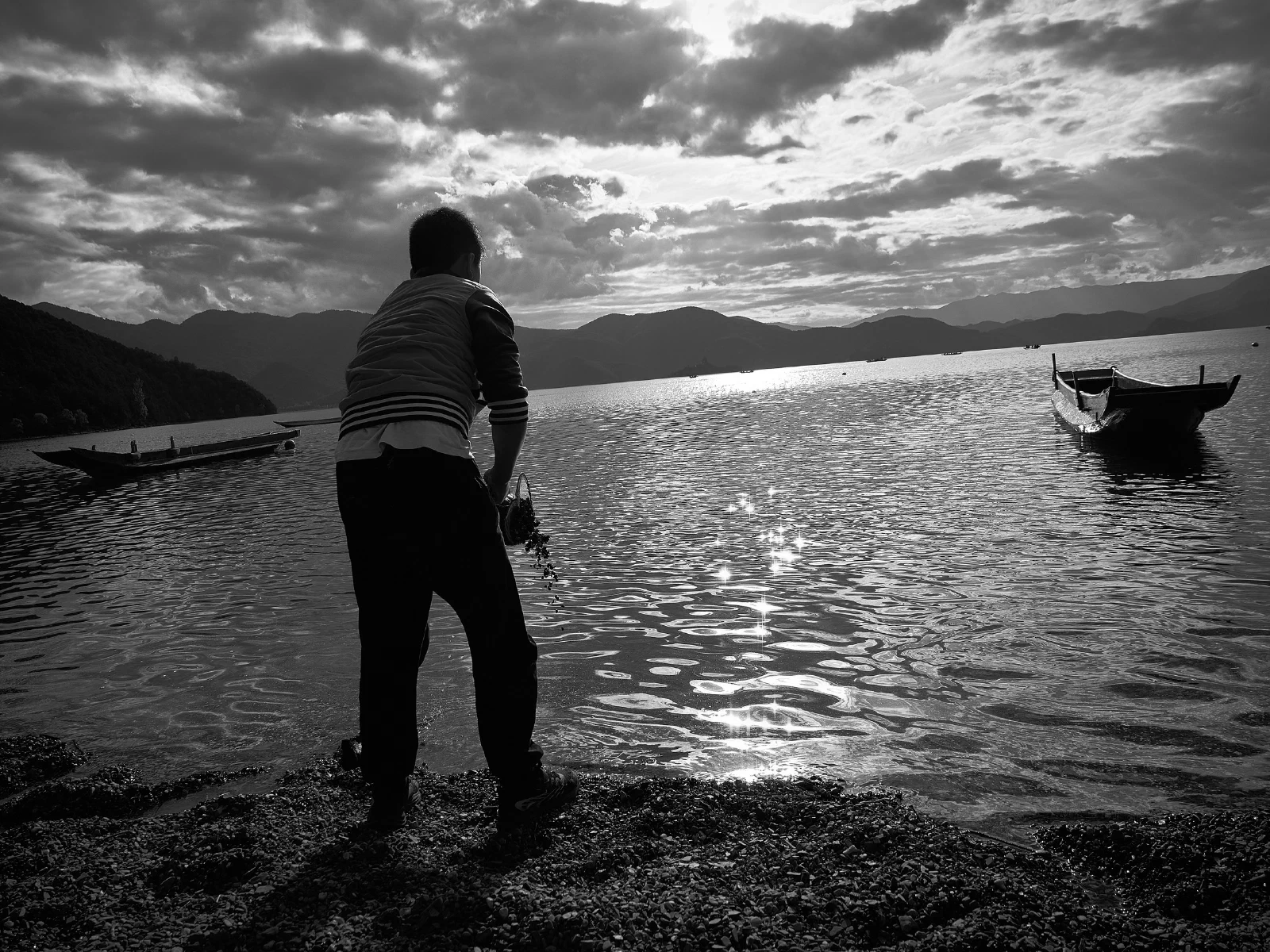 People beside the water