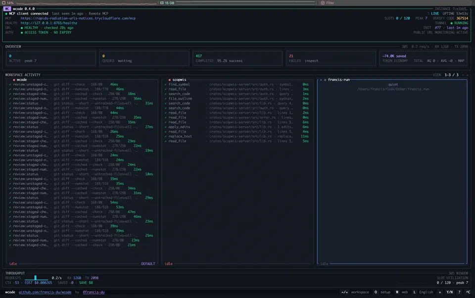 wcode terminal observability